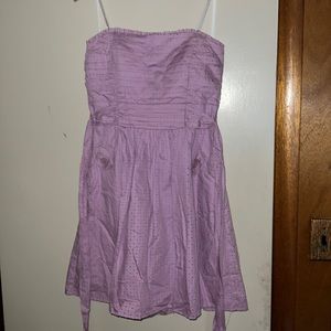 Purple sleeveless dress with pockets